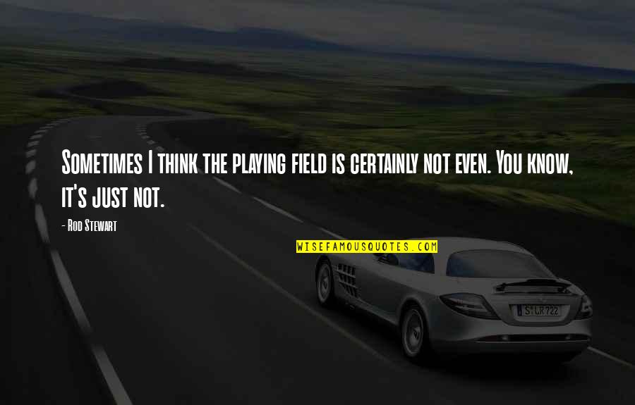 Kraaijenhof Vastgoed Quotes By Rod Stewart: Sometimes I think the playing field is certainly