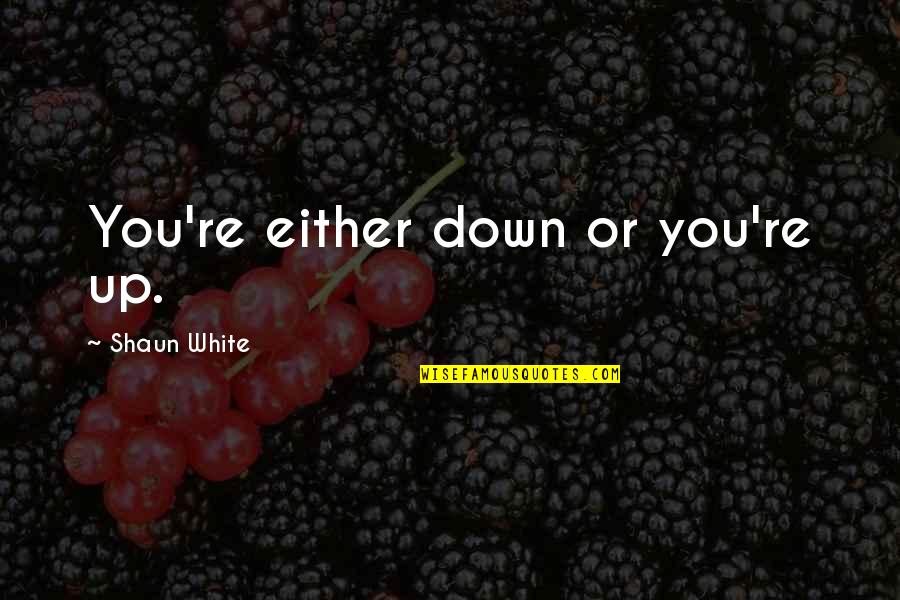 Kracher Cuvee Quotes By Shaun White: You're either down or you're up. Kracher Cuvee Quotes By Shaun White: You're either down or you're up.