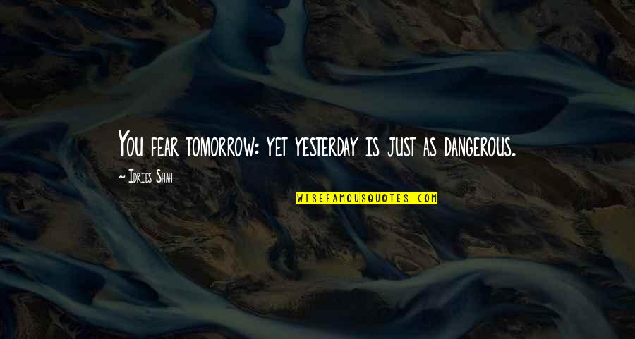 Krachten Op Quotes By Idries Shah: You fear tomorrow: yet yesterday is just as