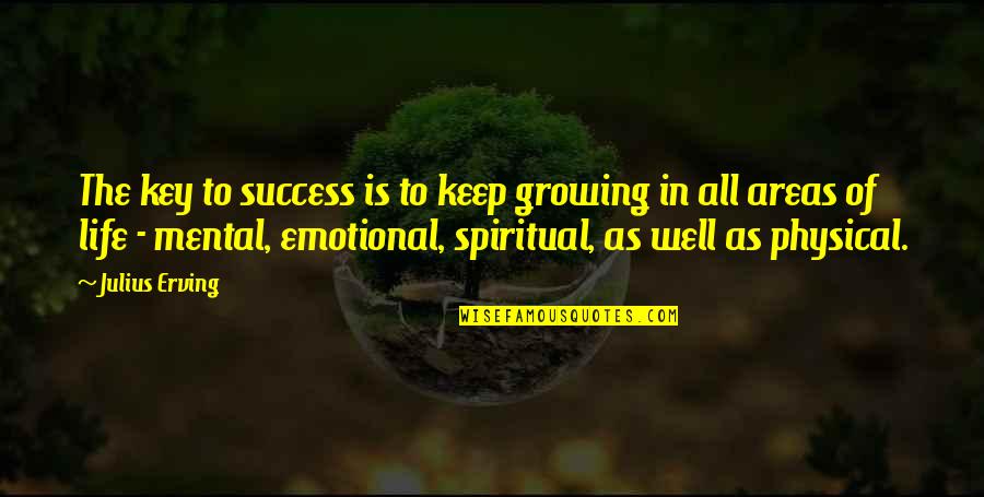 Kraepelin Paranoia Quotes By Julius Erving: The key to success is to keep growing