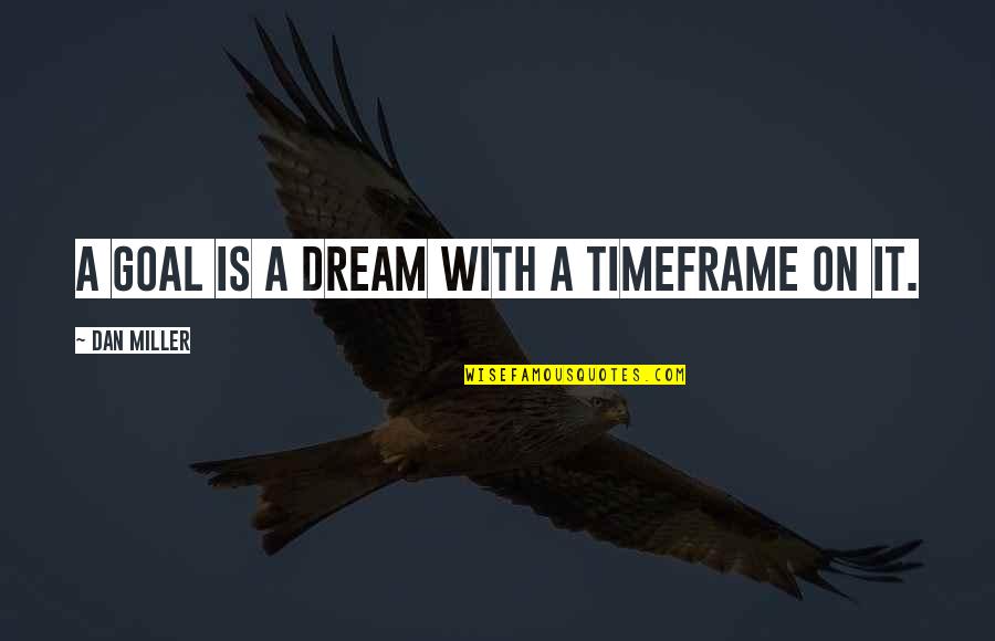 Kraft Foods Quotes By Dan Miller: A goal is a dream with a timeframe