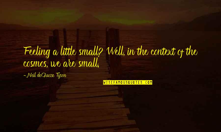 Kramers Arctic Cat Quotes By Neil DeGrasse Tyson: Feeling a little small? Well, in the context Kramers Arctic Cat Quotes By Neil DeGrasse Tyson: Feeling a little small? Well, in the context