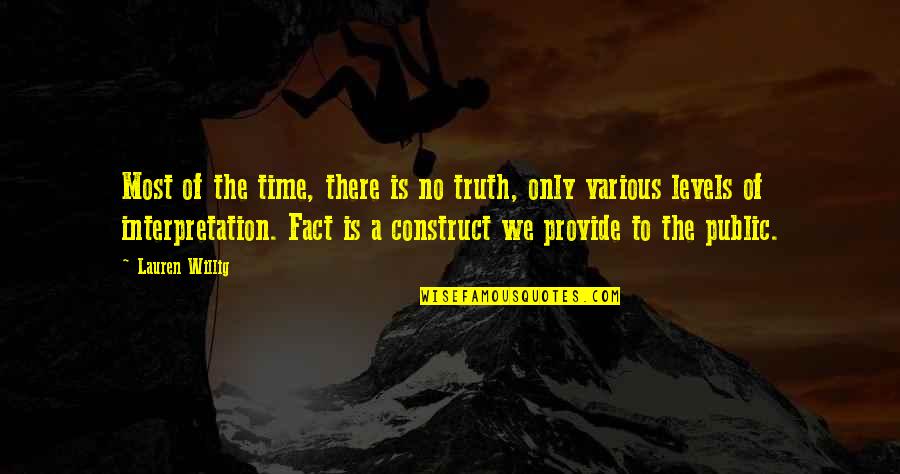 Krausz G Bor Quotes By Lauren Willig: Most of the time, there is no truth, Krausz G Bor Quotes By Lauren Willig: Most of the time, there is no truth,