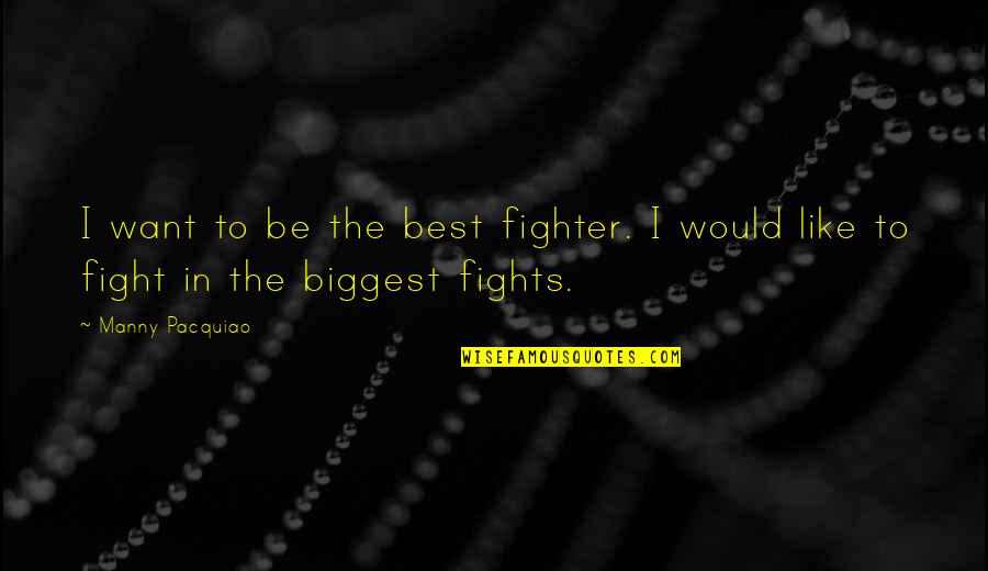 Kreimers Beer Quotes By Manny Pacquiao: I want to be the best fighter. I