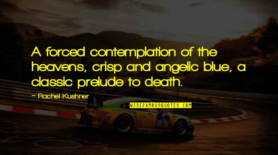 Kresho Quotes By Rachel Kushner: A forced contemplation of the heavens, crisp and