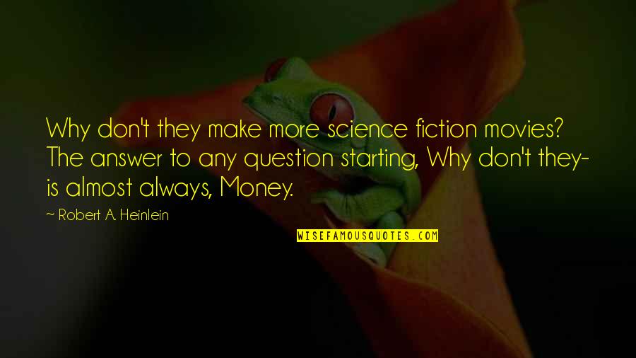 Krevitt Origin Quotes By Robert A. Heinlein: Why don't they make more science fiction movies?