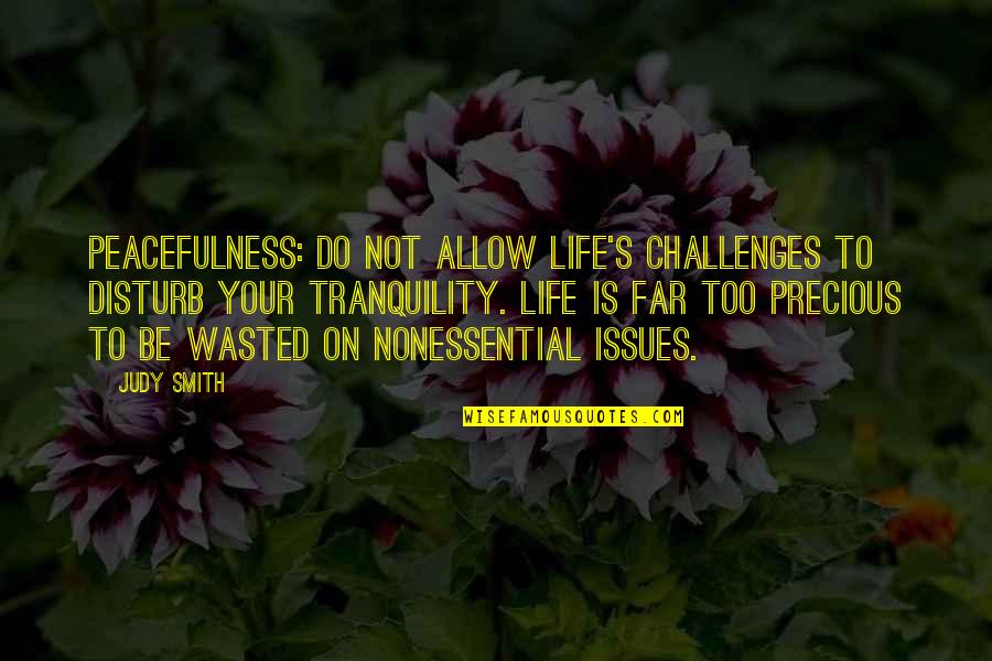 Krickly Fries Quotes By Judy Smith: PEACEFULNESS: Do not allow life's challenges to disturb