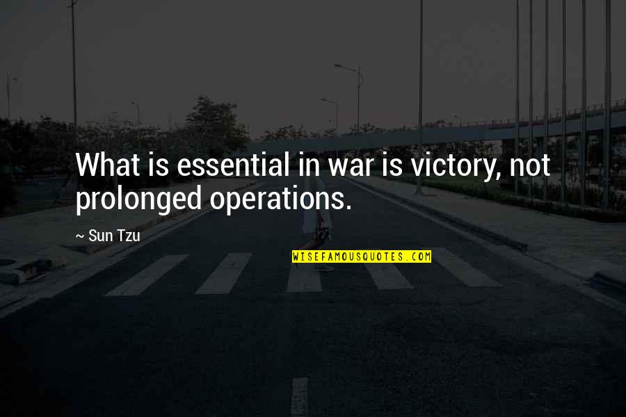 Krijueshmeria Quotes By Sun Tzu: What is essential in war is victory, not