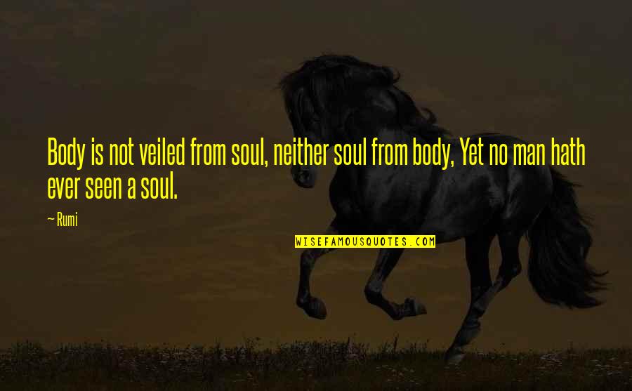 Krikkit Quotes By Rumi: Body is not veiled from soul, neither soul