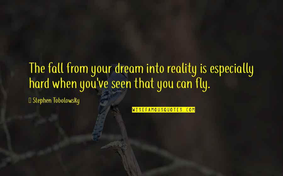 Krishna Prem Quotes By Stephen Tobolowsky: The fall from your dream into reality is