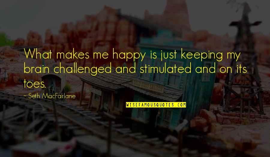Krishnamurthy Subramanian Quotes By Seth MacFarlane: What makes me happy is just keeping my