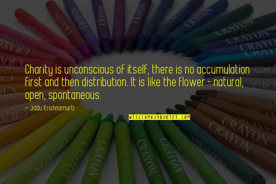 Krishnamurti Quotes By Jiddu Krishnamurti: Charity is unconscious of itself, there is no Krishnamurti Quotes By Jiddu Krishnamurti: Charity is unconscious of itself, there is no