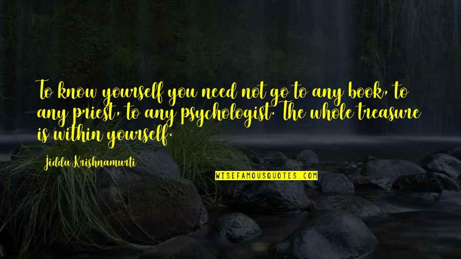 Krishnamurti Quotes By Jiddu Krishnamurti: To know yourself you need not go to