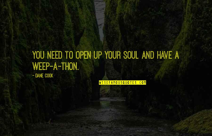 Krishnanand Quotes By Dane Cook: You need to open up your soul and