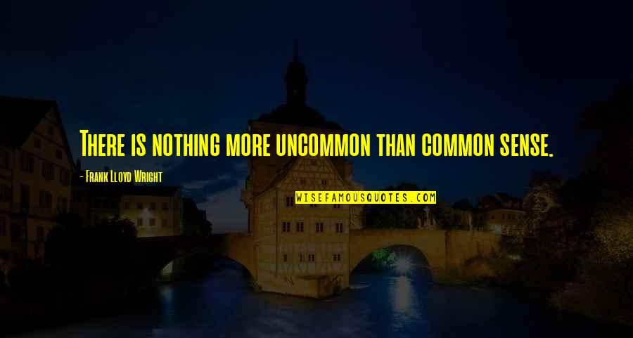 Krishnasamy College Quotes By Frank Lloyd Wright: There is nothing more uncommon than common sense.