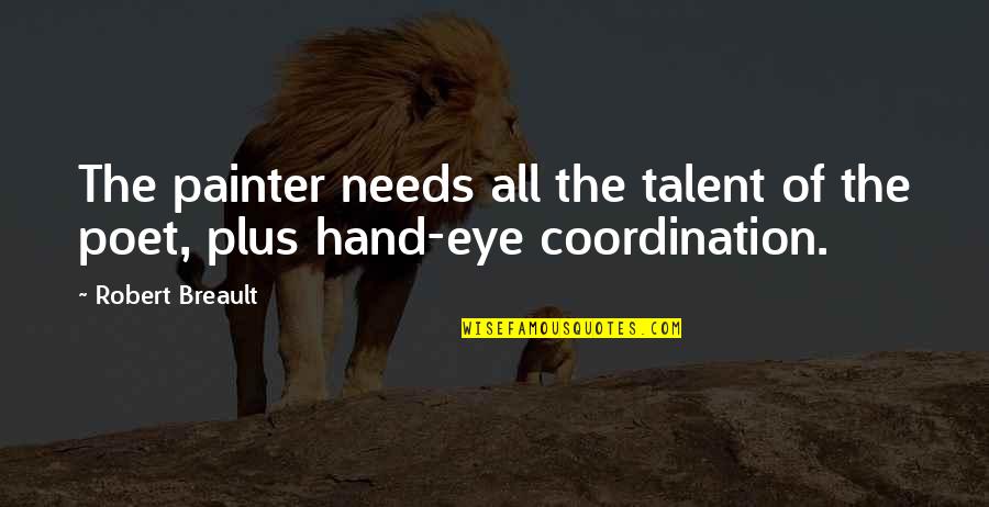 Kristbj Rg Ingad Ttir Quotes By Robert Breault: The painter needs all the talent of the