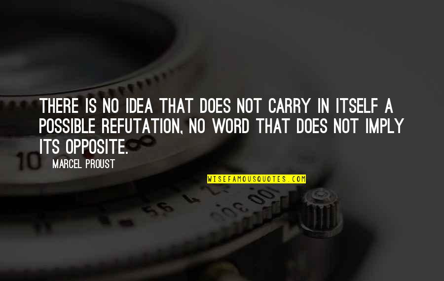 Kristeleen Quotes By Marcel Proust: There is no idea that does not carry