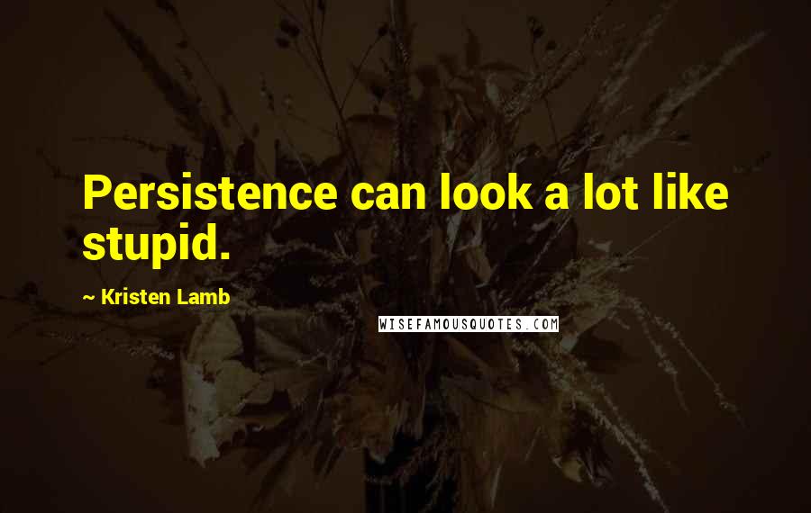 Kristen Lamb quotes: Persistence can look a lot like stupid.