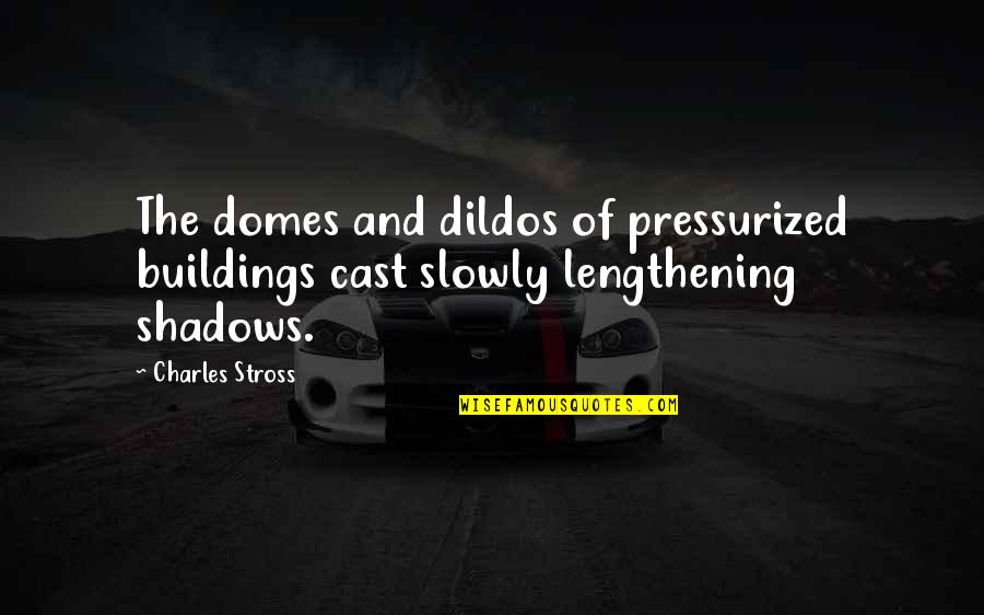 Kristis Picks Quotes By Charles Stross: The domes and dildos of pressurized buildings cast