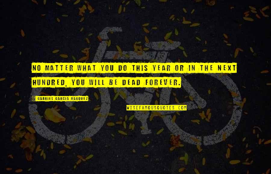 Krivda Evald Quotes By Gabriel Garcia Marquez: No matter what you do this year or