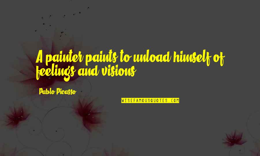 Kroell Quotes By Pablo Picasso: A painter paints to unload himself of feelings Kroell Quotes By Pablo Picasso: A painter paints to unload himself of feelings