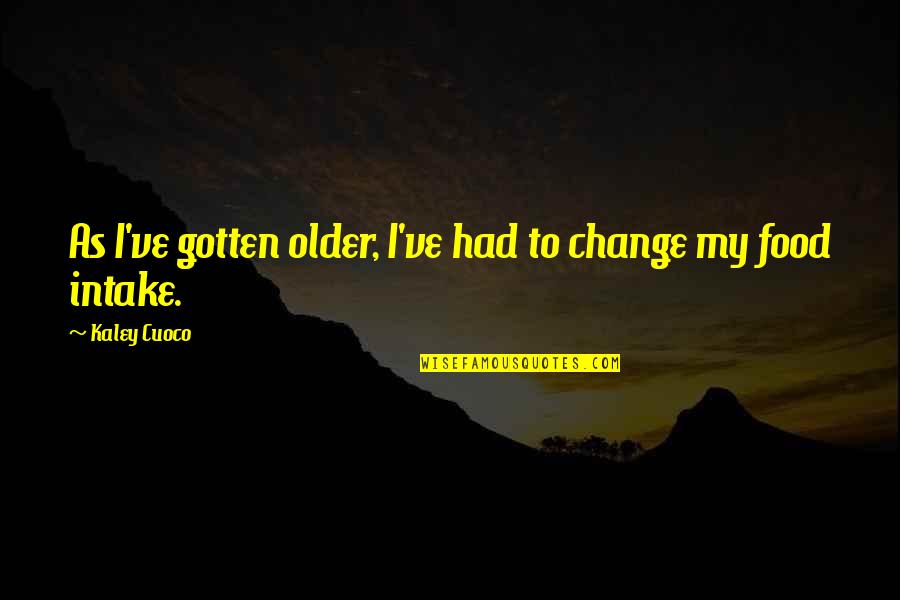 Kroese Kroese Quotes By Kaley Cuoco: As I've gotten older, I've had to change Kroese Kroese Quotes By Kaley Cuoco: As I've gotten older, I've had to change