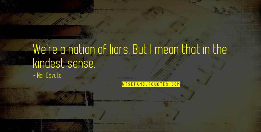 Krokan Quotes By Neil Cavuto: We're a nation of liars. But I mean