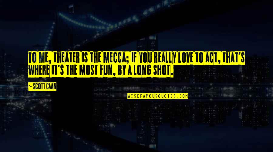 Kroken Legekontor Quotes By Scott Caan: To me, theater is the mecca; if you