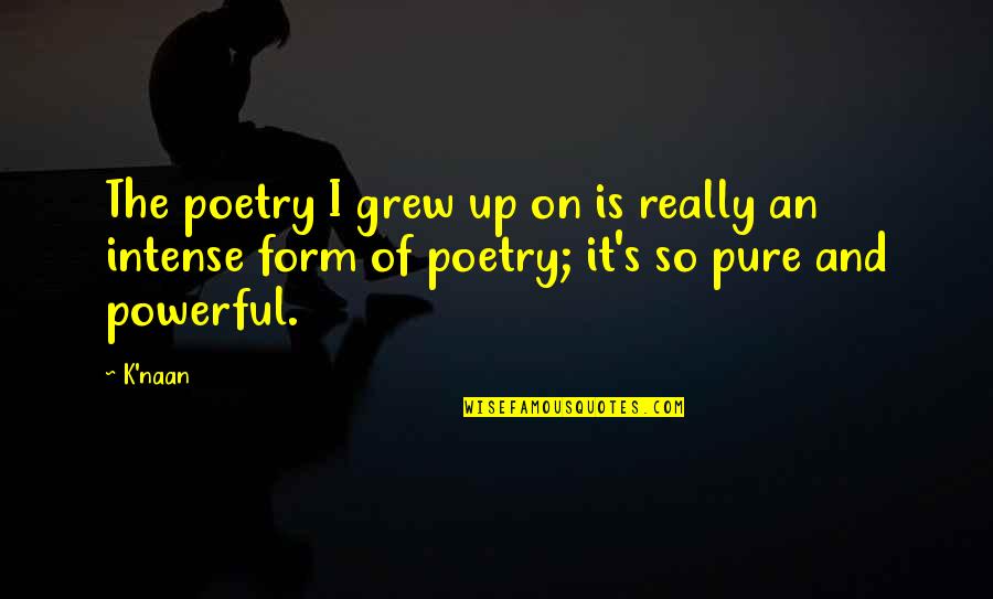Kroky Pokemon Quotes By K'naan: The poetry I grew up on is really