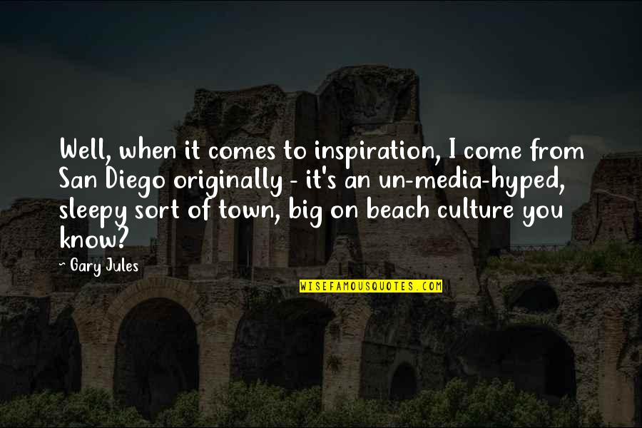Kronfeld Chicago Quotes By Gary Jules: Well, when it comes to inspiration, I come Kronfeld Chicago Quotes By Gary Jules: Well, when it comes to inspiration, I come