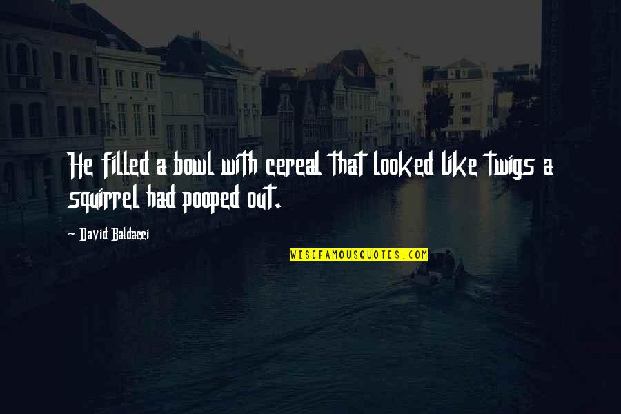Kroppenstedt Quotes By David Baldacci: He filled a bowl with cereal that looked