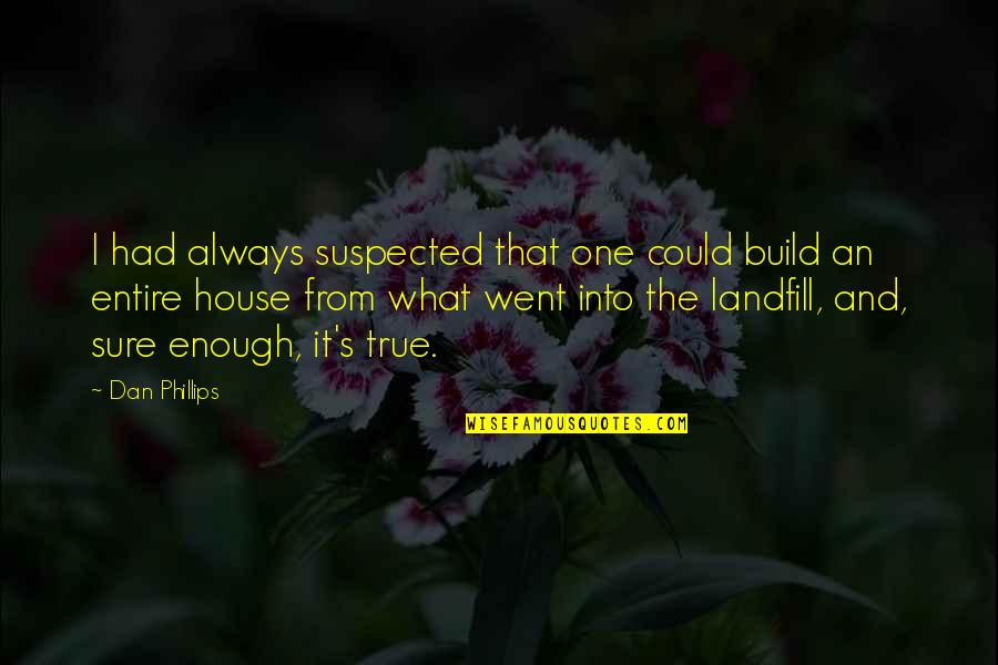 Krua Siam Quotes By Dan Phillips: I had always suspected that one could build Krua Siam Quotes By Dan Phillips: I had always suspected that one could build