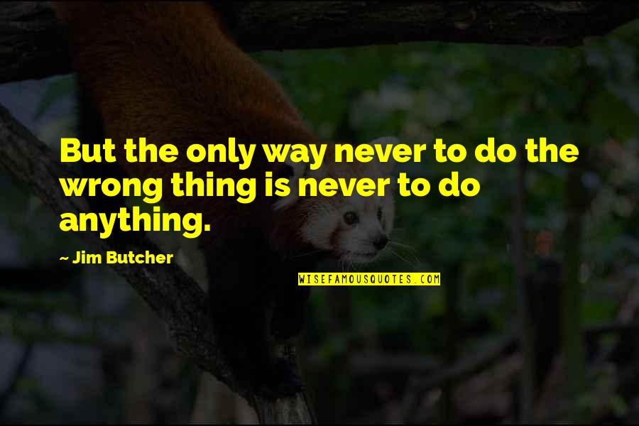 Krusenstjerna Iowa Quotes By Jim Butcher: But the only way never to do the