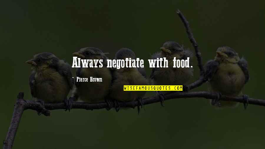 Krystan Bellows Quotes By Pierce Brown: Always negotiate with food.