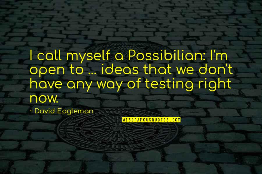 Krystyna Quotes By David Eagleman: I call myself a Possibilian: I'm open to