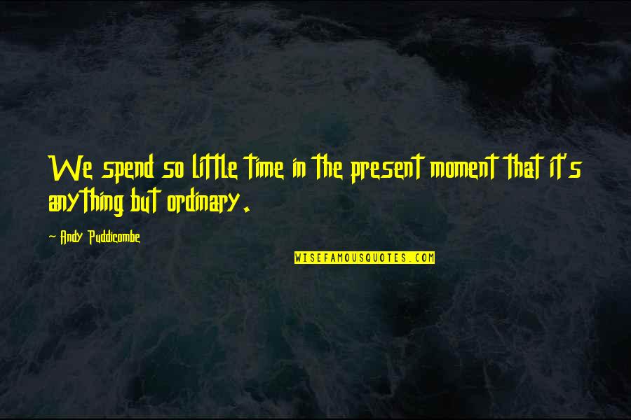Ksaksa Quotes By Andy Puddicombe: We spend so little time in the present