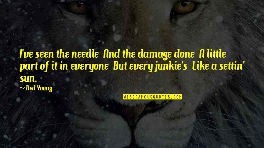 Ktna Radio Quotes By Neil Young: I've seen the needle And the damage done