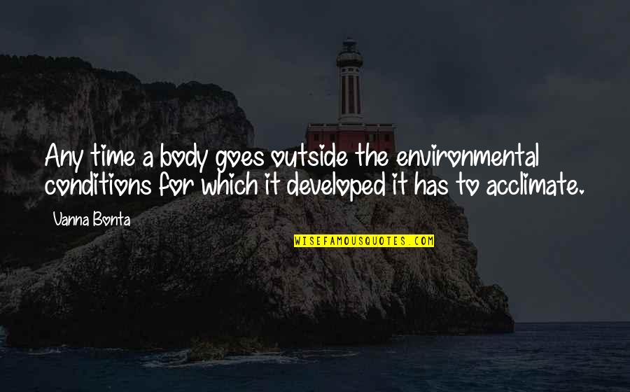 Ktnv Quotes By Vanna Bonta: Any time a body goes outside the environmental Ktnv Quotes By Vanna Bonta: Any time a body goes outside the environmental