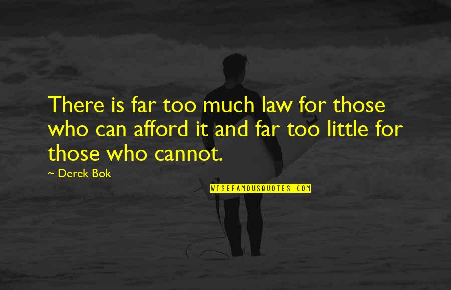 Kubuka Hati Quotes By Derek Bok: There is far too much law for those