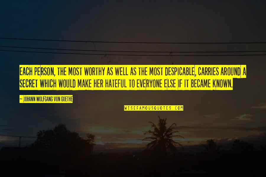 Kuduslah Quotes By Johann Wolfgang Von Goethe: Each person, the most worthy as well as Kuduslah Quotes By Johann Wolfgang Von Goethe: Each person, the most worthy as well as