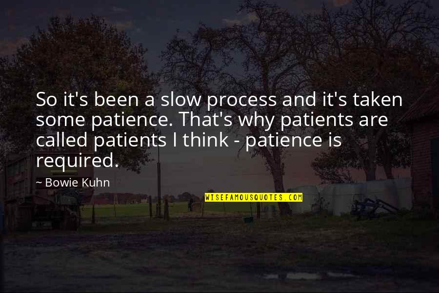 Kuhn Quotes By Bowie Kuhn: So it's been a slow process and it's