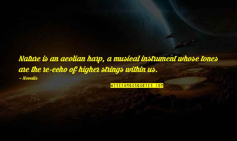 Kulang Sa Atensyon Quotes By Novalis: Nature is an aeolian harp, a musical instrument
