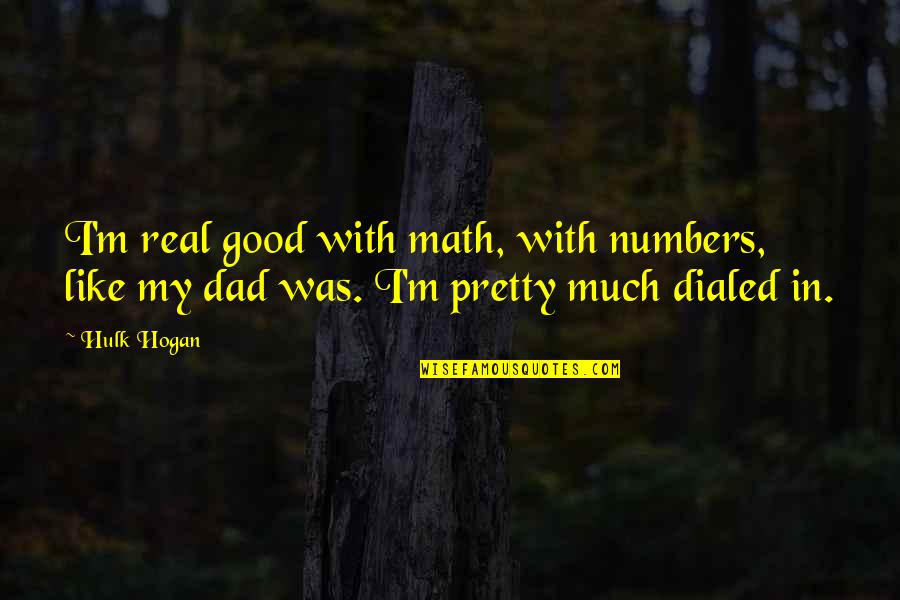 Kulang Sa Height Quotes By Hulk Hogan: I'm real good with math, with numbers, like
