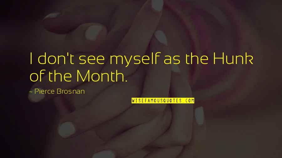 Kulhanek Jan Quotes By Pierce Brosnan: I don't see myself as the Hunk of