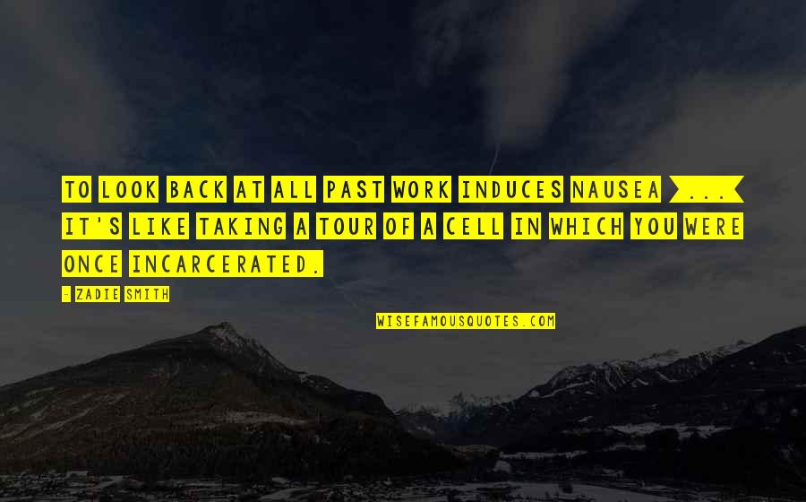 Kullander Malm Quotes By Zadie Smith: To look back at all past work induces Kullander Malm Quotes By Zadie Smith: To look back at all past work induces