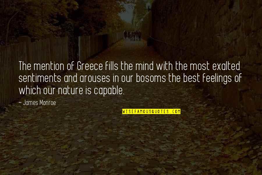 Kumki Film Images With Love Quotes By James Monroe: The mention of Greece fills the mind with