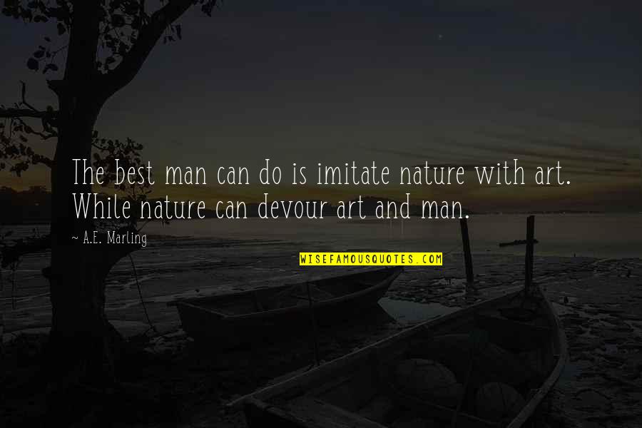 Kunfu Panda 3 Quotes By A.E. Marling: The best man can do is imitate nature