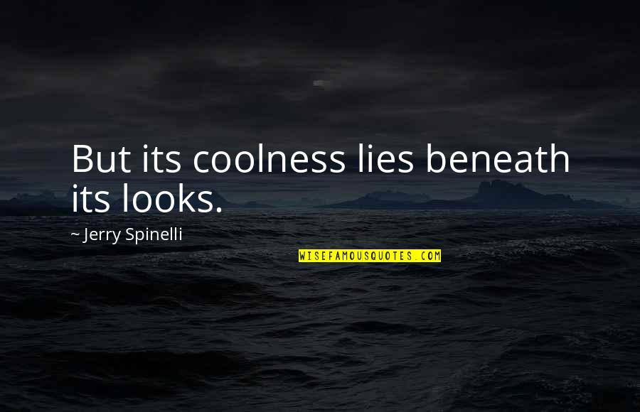 Kuniaki Kobayashi Quotes By Jerry Spinelli: But its coolness lies beneath its looks. Kuniaki Kobayashi Quotes By Jerry Spinelli: But its coolness lies beneath its looks.