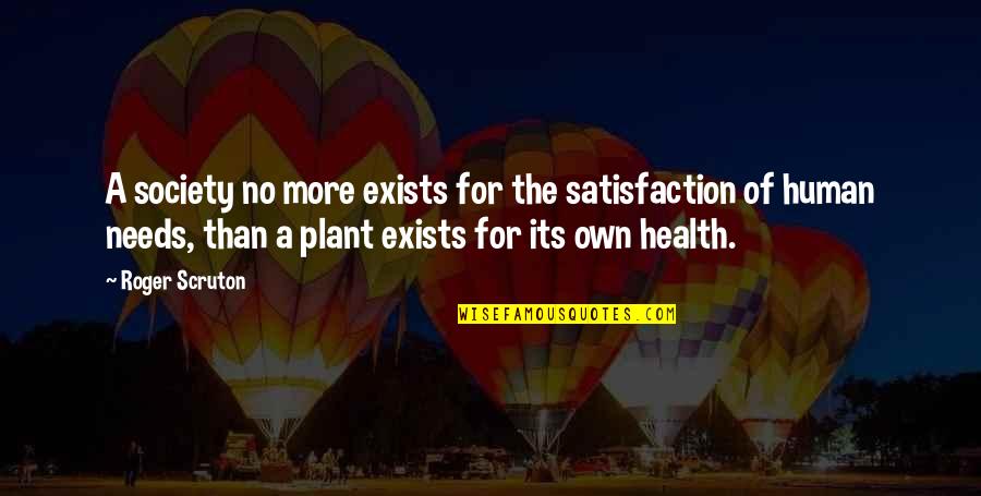 Kunstlerschutz Quotes By Roger Scruton: A society no more exists for the satisfaction Kunstlerschutz Quotes By Roger Scruton: A society no more exists for the satisfaction
