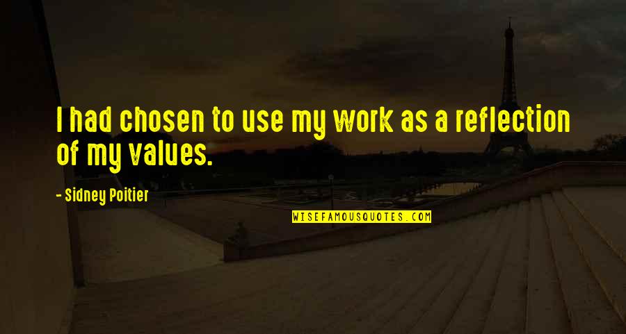 Kuntis Spazmi Quotes By Sidney Poitier: I had chosen to use my work as Kuntis Spazmi Quotes By Sidney Poitier: I had chosen to use my work as